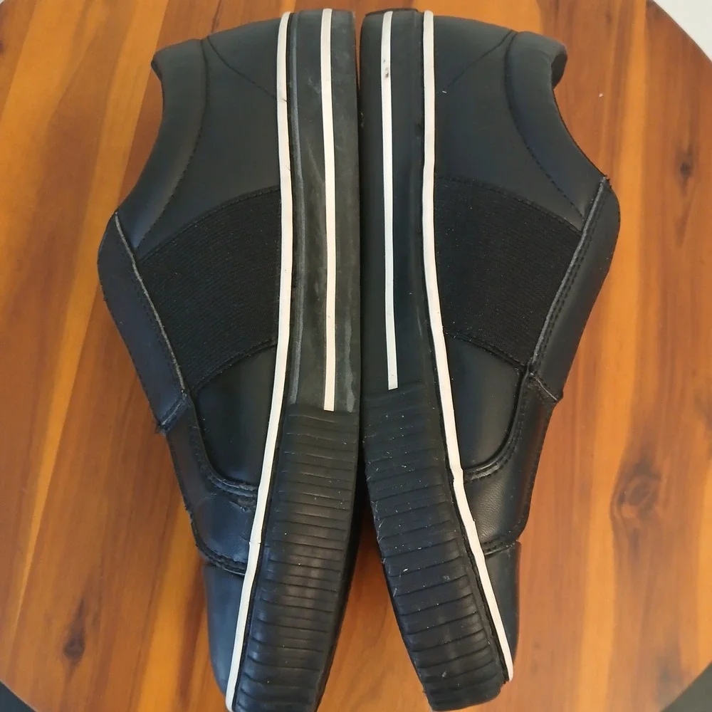 Calvin Klein Slip On‎ Sneakers Mens 7.5 Black Slip On Shoes Casual CMRUAN
